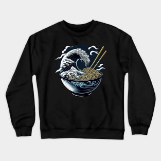 The great wave off kanagawa Ramen Bowl Crewneck Sweatshirt